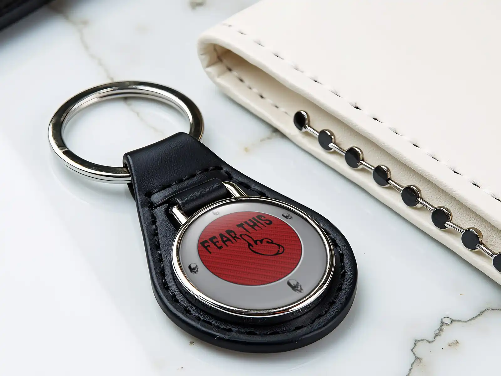 Leather Keychain Sturdy Finest Drift Design